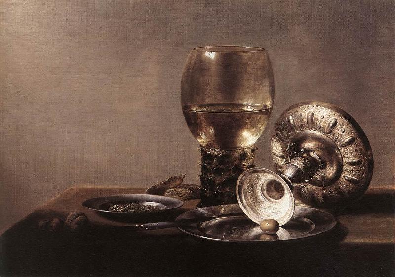 CLAESZ, Pieter Still-life with Wine Glass and Silver Bowl dsf oil painting image